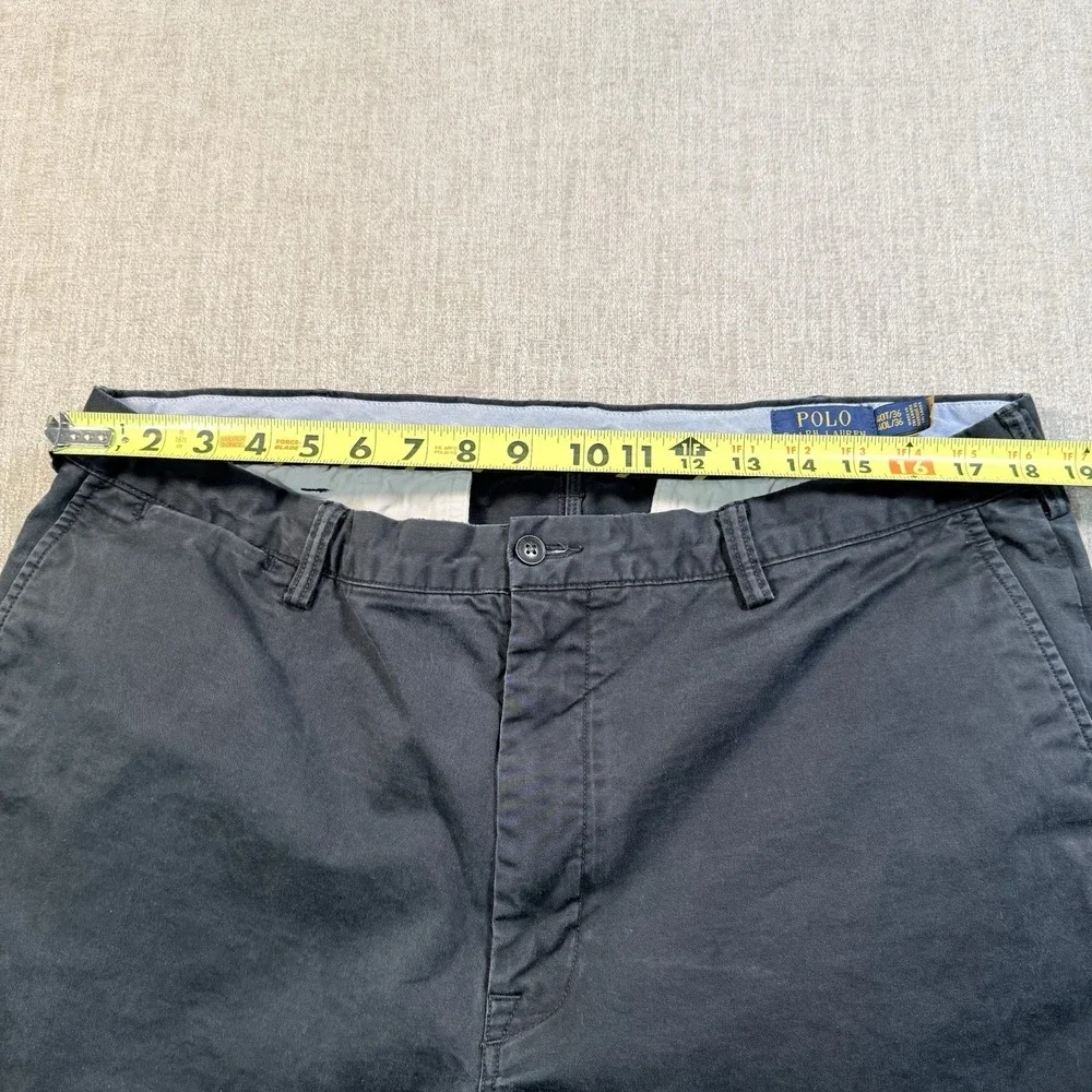 Polo Ralph Lauren Chino Pants Mens 40x36 Black Stretch Straight Fit Casual Pony